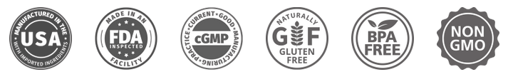 Made in USA, 100% natural, FDA approved, GMP certified badges for Zensulin